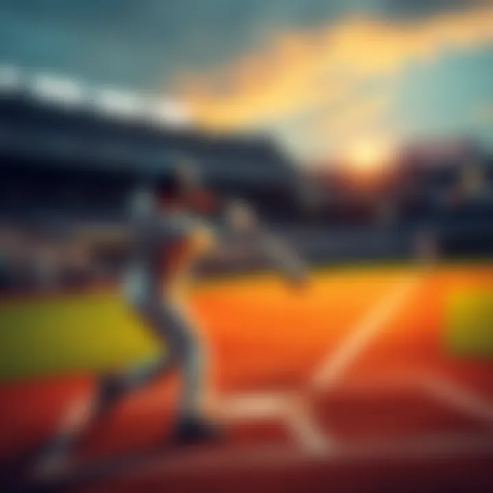 A baseball player swings at a pitch, sending the ball soaring over the outfield fence during a game.