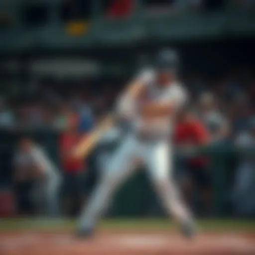A baseball player swings a bat and hits a home run during a game, with fans cheering in the background