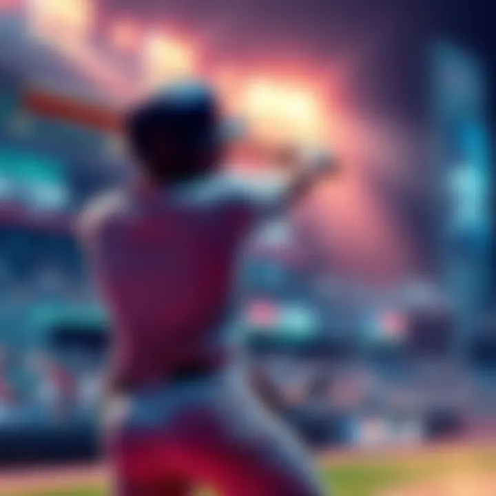A baseball player swings a bat to hit a home run during a game