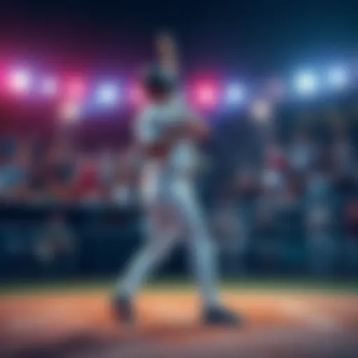 A baseball player stands at the plate, ready to swing as the crowd watches in excitement, just one home run away from a major milestone.