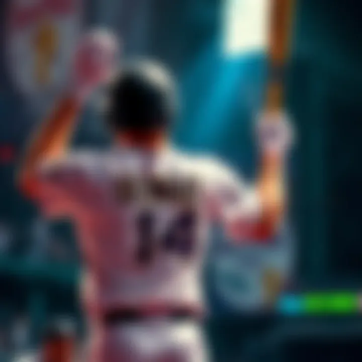 Baseball Player Hits Home Run A baseball player celebrating after hitting a home run during a game