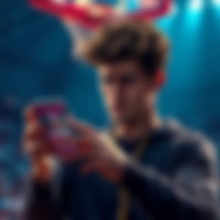 A person looking frustrated while checking their betting app after a basketball game win that is counted as a loss.