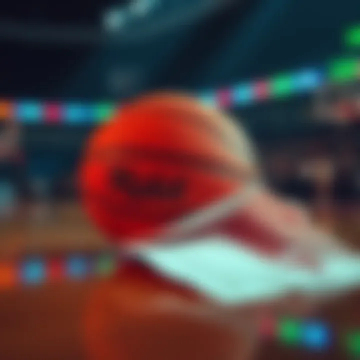 A basketball on a betting slip, highlighting concerns about game manipulation in the NBA.