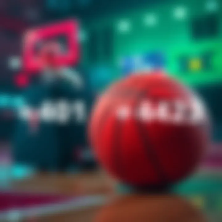 A close-up of betting odds for a basketball game showing +401 and +423 alongside a basketball court