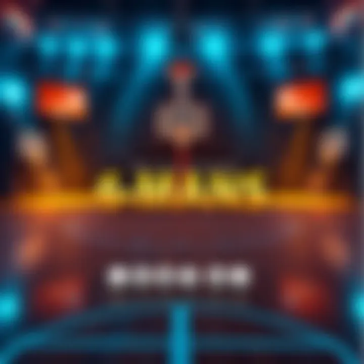 A graphic showing a basketball court with betting symbols and the title 6MANS highlighted.