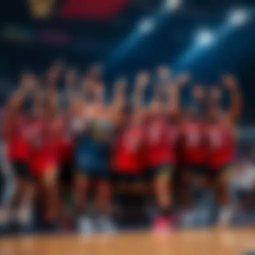 A group of 249 winners celebrating after hitting 7/7 in a basketball betting event, with cash prizes in hand.