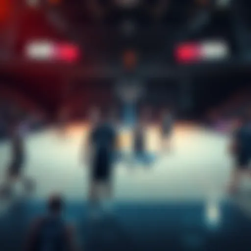 Players leaving the court before the final buzzer in a European basketball game