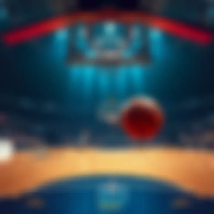 A basketball player releases the ball toward the hoop during a game, showing the moment of a missed shot that could have changed the outcome.