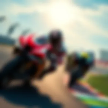 Bautista and Oliveira competing on the racetrack, showcasing their skills and speed during a race.