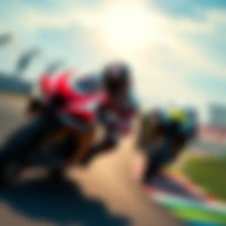 Bautista and Oliveira competing on the racetrack, showcasing their skills and speed during a race.