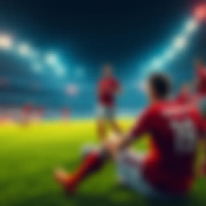 A soccer game featuring Bayern Munich with players in action on the field