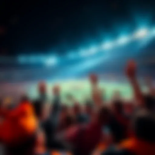 Fans cheering during a Bears football game, showing excitement and passion in the stands.
