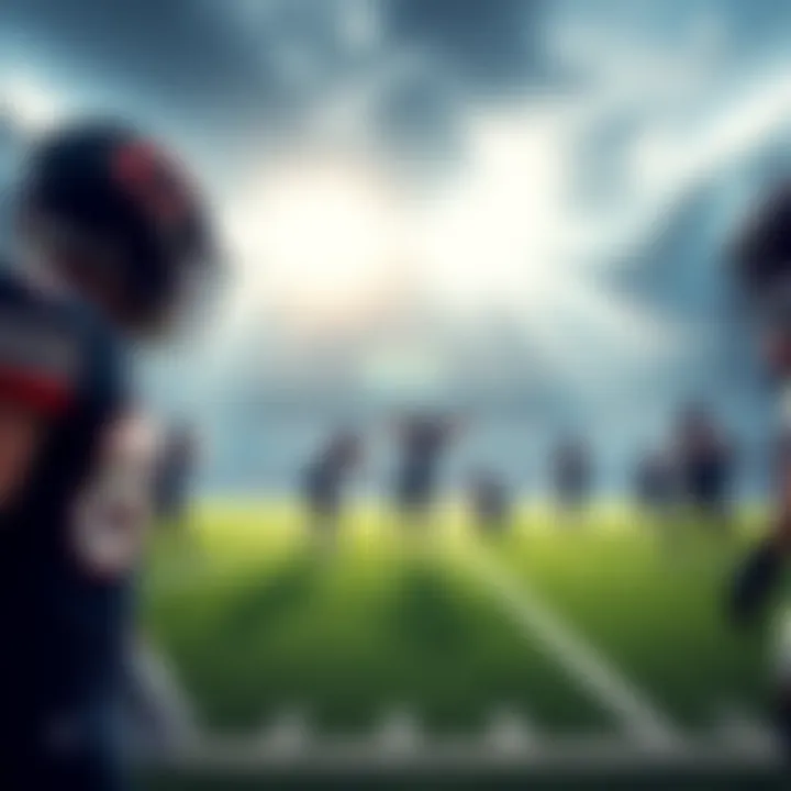 Bears vs Eagles Game Preview Players from the Bears and Eagles on the field preparing for the game