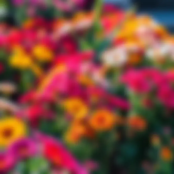A vibrant garden filled with colorful flowers showcasing the beauty of nature in daily life