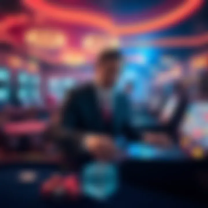 A beginner placing a low-risk bet at Jacksonville Best Bet, surrounded by gaming tables and dice