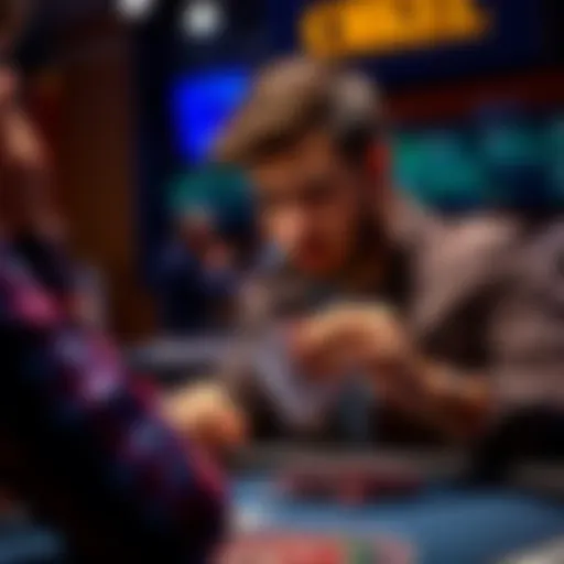 A beginner poker player reflecting on their hand while contemplating strategies and potential opponent moves at a micro stakes table