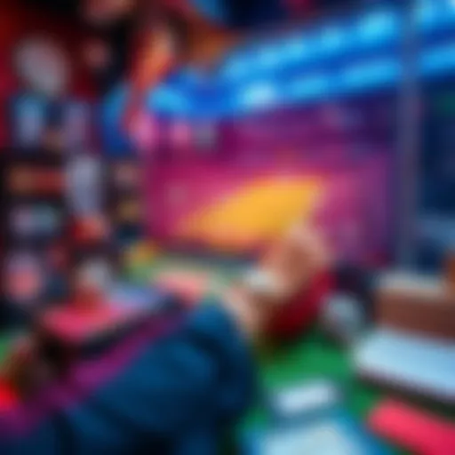 Beginner Sports Betting A person placing a bet on a sports game with a focus on NFL and NBA games, surrounded by sports memorabilia and betting slips.