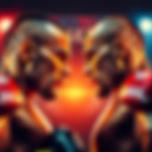 Beneil Daiush and Quillan Salkilld square off in an intense stare down before their fight