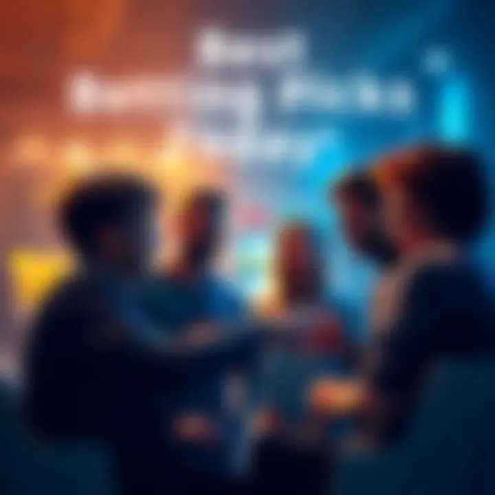 Group of people discussing and sharing betting tips