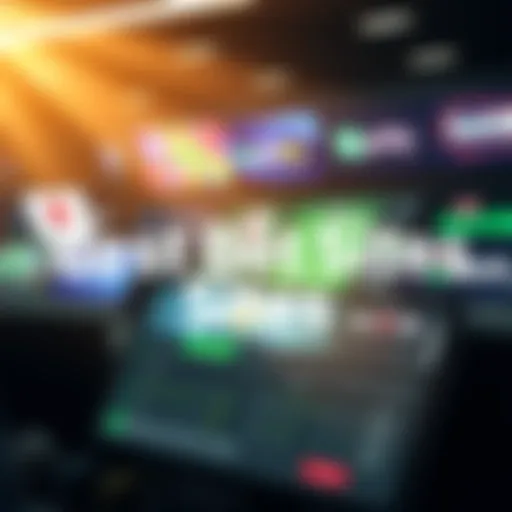 A collage of popular online betting sites with logos and screenshots of betting interfaces for players in the US