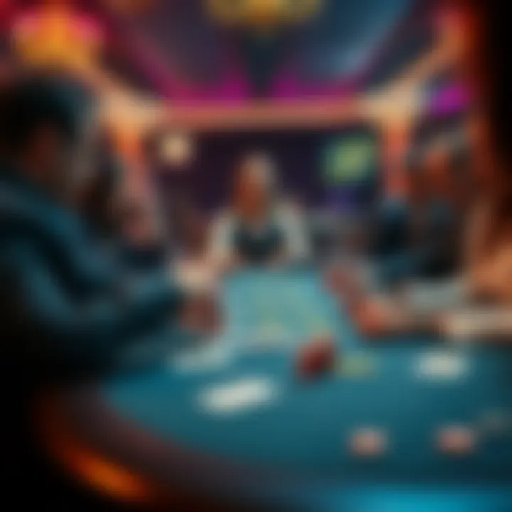 Best Blackjack Game A group of people playing blackjack at a casino table with cards and chips