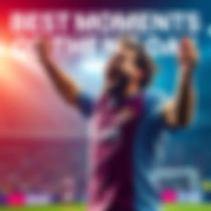 A player celebrating a winning moment with excitement after a great play.