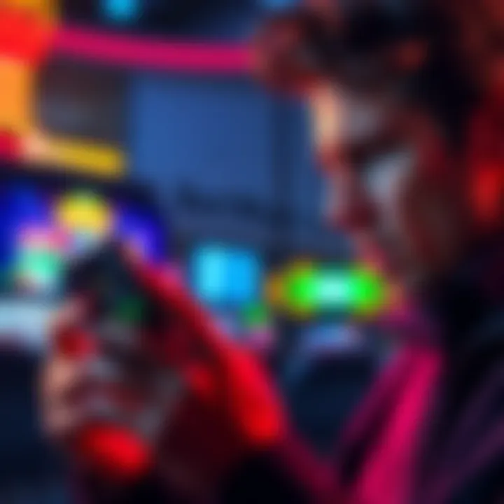 Frustrated person looking at a smartphone with the BetMGM app showing an error message