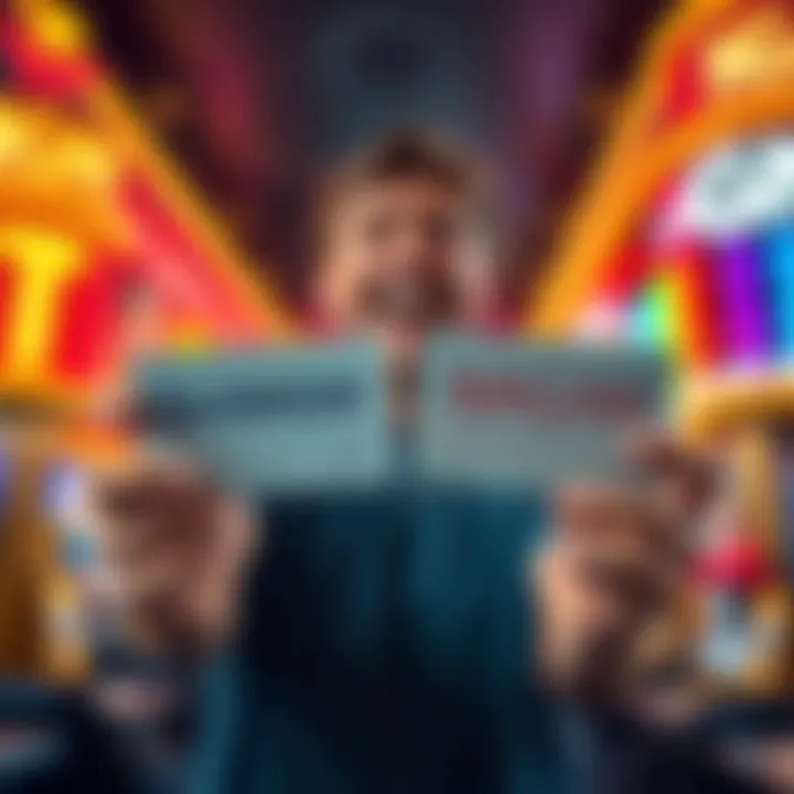 A person holding BetMGM points and MGM points in their hands, looking excited about the possibility of using them while traveling to Las Vegas.