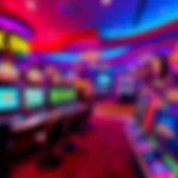 A vibrant casino scene showcasing Betsoft gaming machines with cinematic graphics and engaging gameplay.