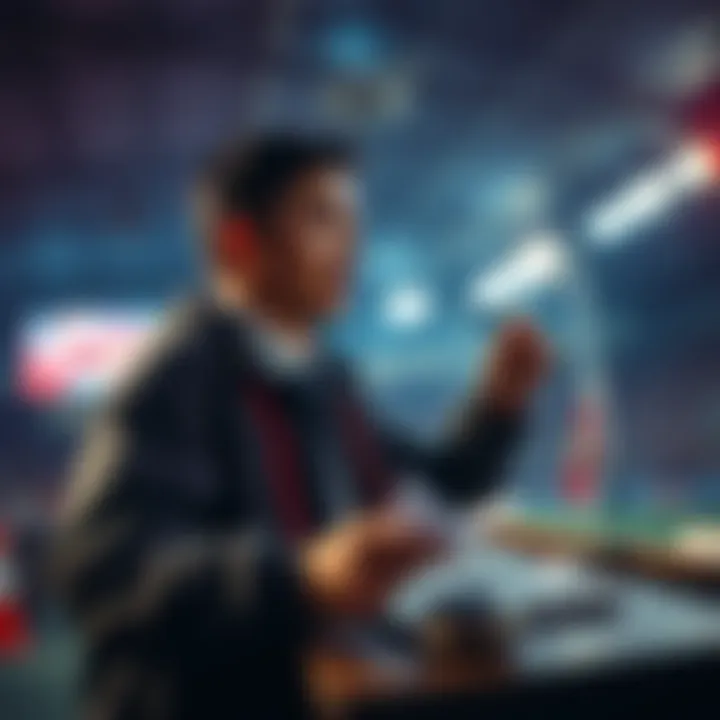 A person placing a bet on a sports event, showing excitement about Merab's potential victory and promising to reward commenters