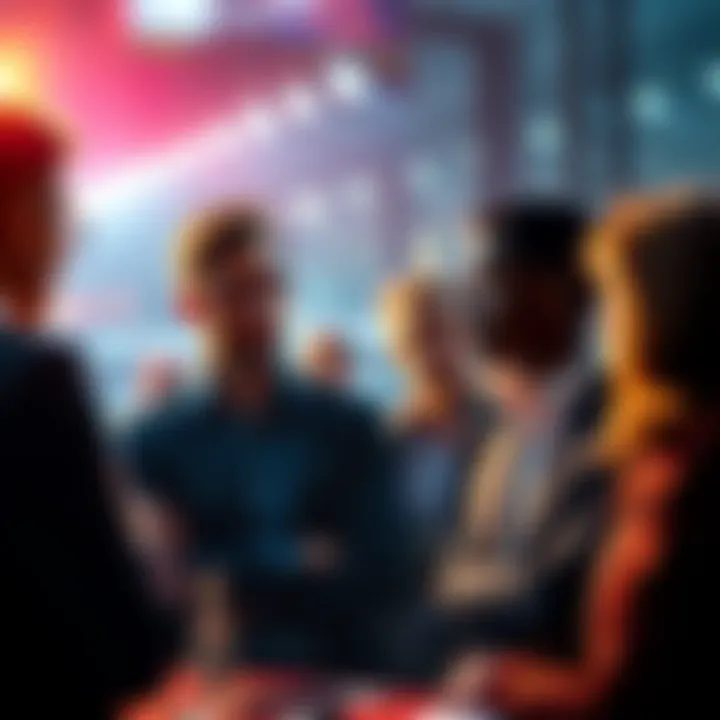 People engaged in conversation about betting tips for pairs or groups