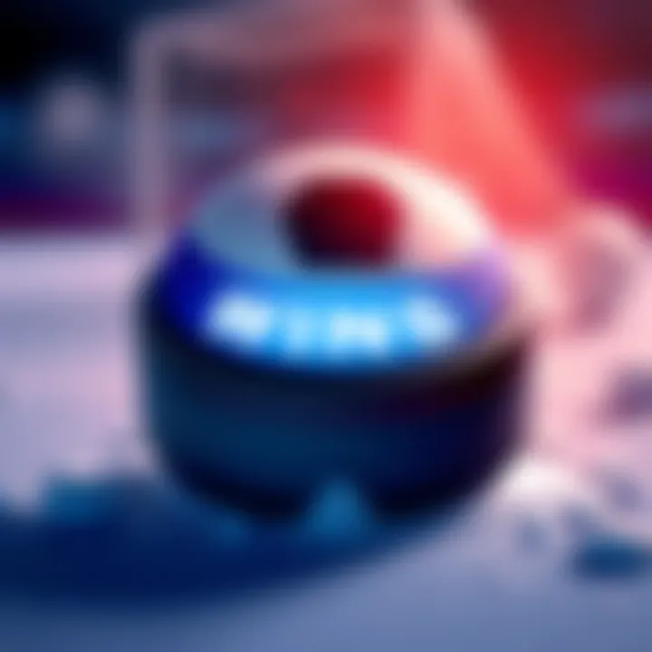 Illustration of a football and hockey puck symbolizing recent betting wins in both sports