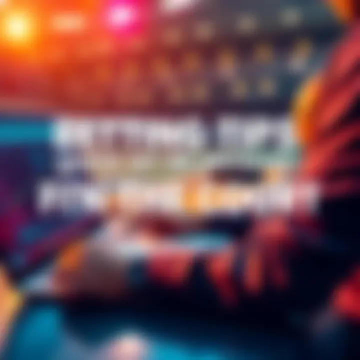 A person analyzing betting options for a sports event, focusing on tennis and basketball, with a notepad and laptop