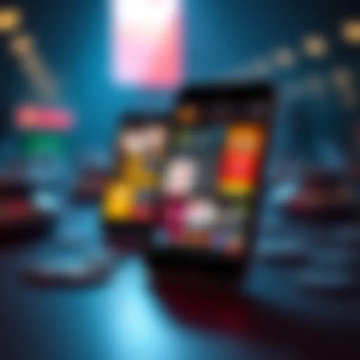 A smartphone displaying various betting apps with no deposit bonuses, showcasing different promotions and user experiences