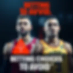 Two basketball players, Paulo Banchero and Cade Cunningham, featured in a betting advisory graphic with warning symbols