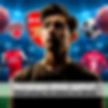 Person contemplating whether to cash out after a successful sports parlay with images of basketball and soccer teams like Knicks, Arsenal, and Man Utd in the background