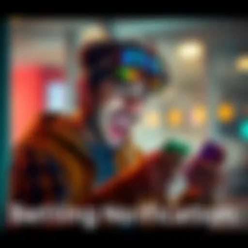 A bettor excitedly checks their phone for a $10 betting notification, showing a look of surprise and laughter over a misunderstanding about the betting time.