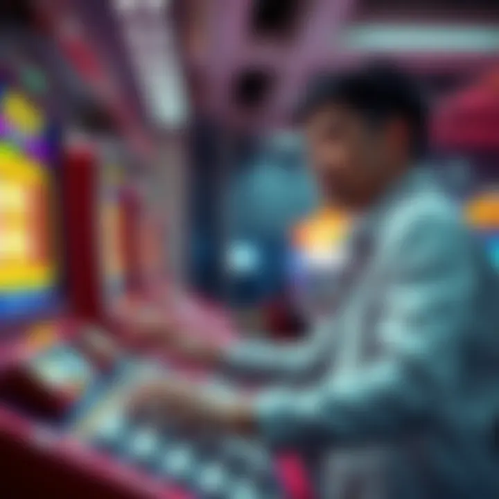 A person placing a large bet on Super Keno, looking hopeful for future winnings.