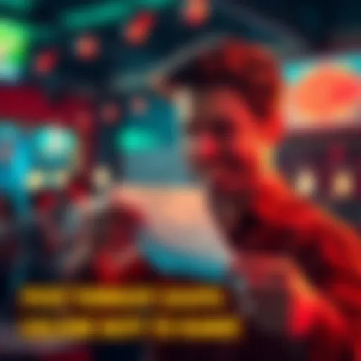 A person looking at a betting slip with excitement in a lively setting, symbolizing a chance to win big tonight.