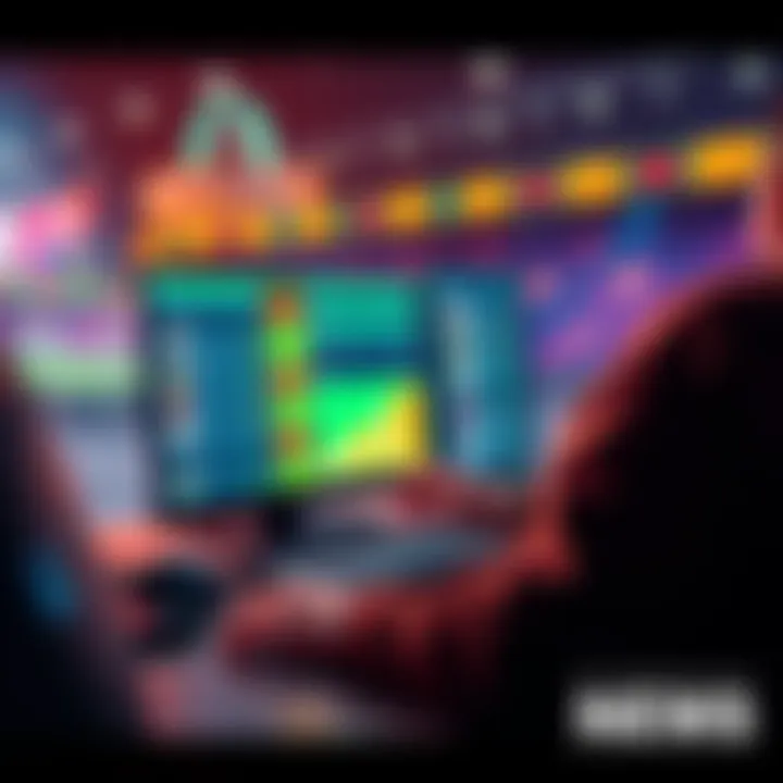 A person analyzing betting options on a computer, looking for winning strategies.