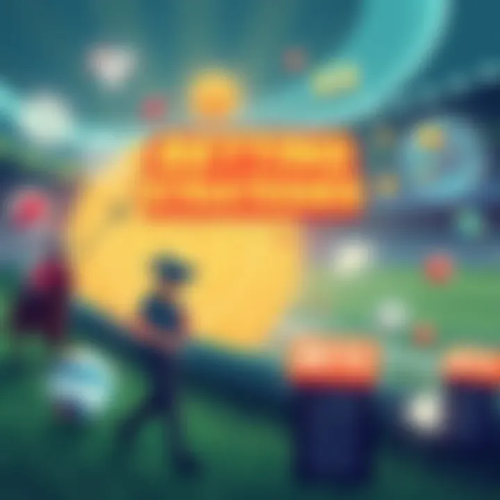 Illustration showing various betting strategies like dog racing and parlay bets with engaging icons