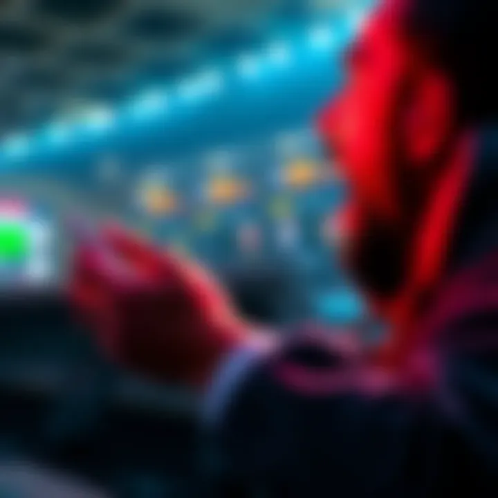 Betting Strategies A person excitedly checking sports betting options on a phone with three winning streaks visible on the screen.