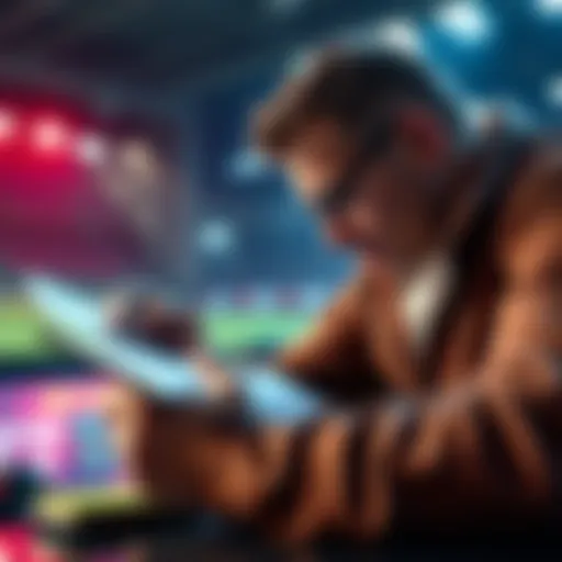 A person reviewing their betting strategy with a notebook and calculator after a string of losses.