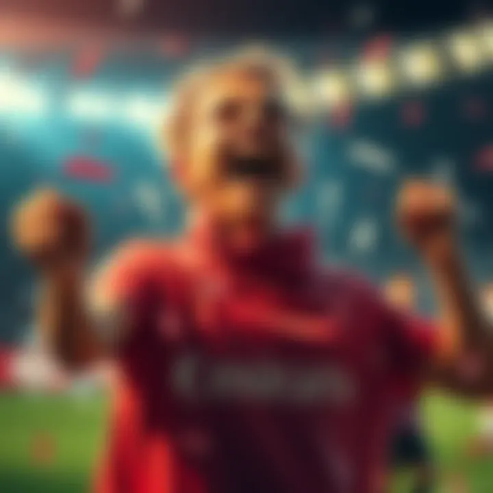 A person celebrating their betting win with joy and excitement.