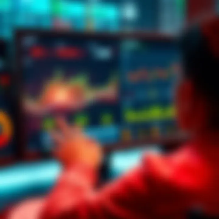 A person analyzing betting odds on a computer screen with charts and graphs.