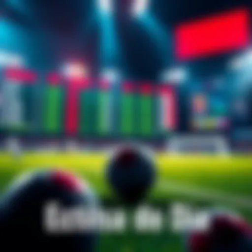 A sports betting scene featuring odds displayed with football imagery, emphasizing tips for today’s bets.