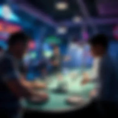People placing bets in a strange and unexpected setting, showcasing unique experiences in gambling.