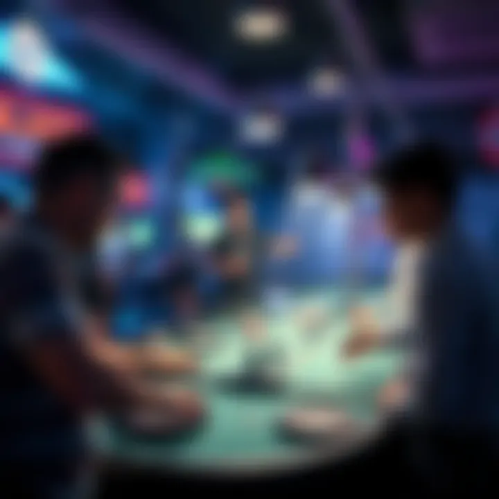 People placing bets in a strange and unexpected setting, showcasing unique experiences in gambling.