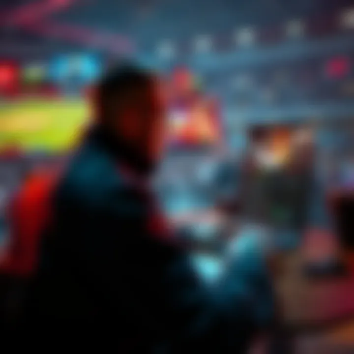 Bettor reviewing sports bets A person analyzing betting options on a laptop with tennis and UFC events on screen