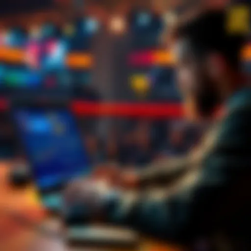A person reviewing fight statistics on a laptop, considering a bet on a UFC match, with a focus on Usman